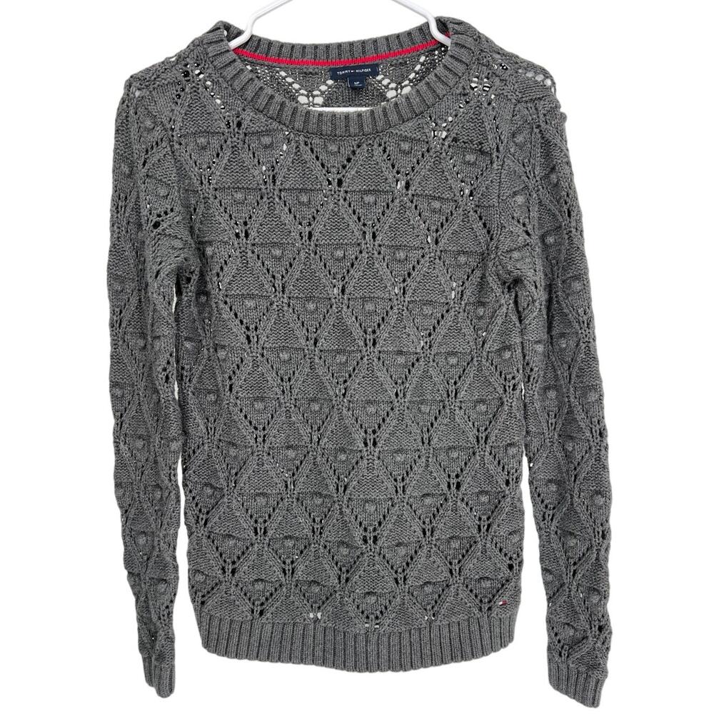 Tommy Hilfiger Preppy Classic Crochet Sweater-Size Small